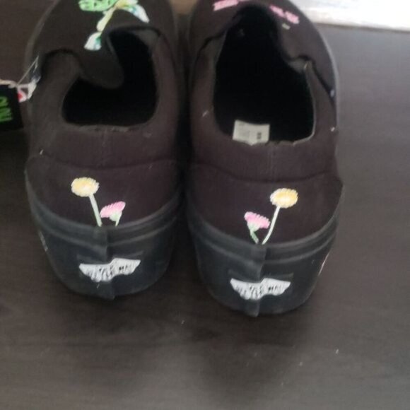 New Vans Class Slip On‎ Morph Butterfly Black Platform Sneakers Glow in the Dark - Picture 7 of 11
